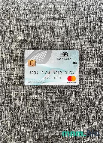 USA bank of the West bank wygląd zdjęcia mastercard skan PSD + zdjęcie